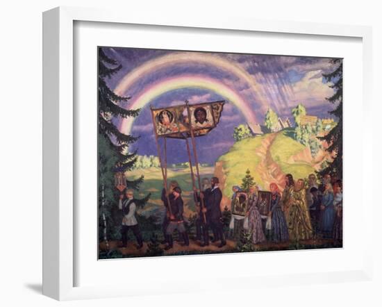 Easter Procession, 1915-Boris Michaylovich Kustodiev-Framed Giclee Print