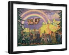 Easter Procession, 1915-Boris Kustodiyev-Framed Giclee Print