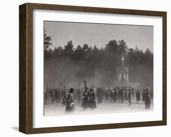 Easter Procession, Sarov Monastery, Russia, 1903-K von Hahn-Framed Giclee Print