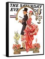 "Easter Promenade," Saturday Evening Post Cover, March 26, 1932-Joseph Christian Leyendecker-Framed Stretched Canvas