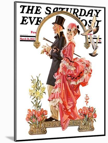 "Easter Promenade," Saturday Evening Post Cover, March 26, 1932-Joseph Christian Leyendecker-Mounted Giclee Print