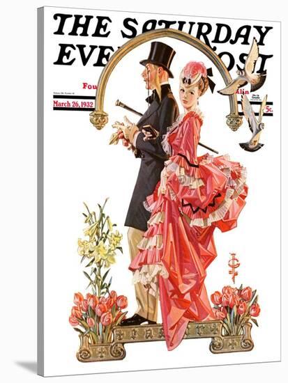 "Easter Promenade," Saturday Evening Post Cover, March 26, 1932-Joseph Christian Leyendecker-Stretched Canvas