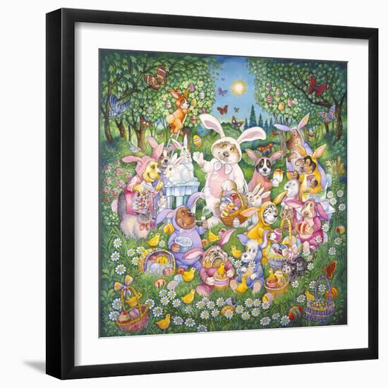 Easter Pups-Bill Bell-Framed Giclee Print