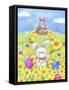 Easter Rabbit and Chicks-MAKIKO-Framed Stretched Canvas