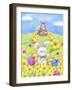 Easter Rabbit and Chicks-MAKIKO-Framed Giclee Print