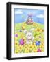 Easter Rabbit and Chicks-MAKIKO-Framed Giclee Print