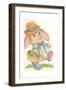 Easter Rabbit with Basket-Beverly Johnston-Framed Giclee Print