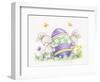 Easter Rabbits and Egg-MAKIKO-Framed Giclee Print