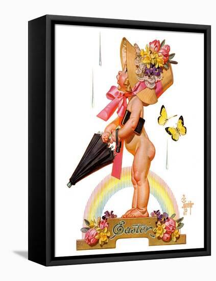 "Easter Rainbow,"April 16, 1938-Joseph Christian Leyendecker-Framed Stretched Canvas