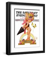 "Easter Rainbow," Saturday Evening Post Cover, April 16, 1938-Joseph Christian Leyendecker-Framed Giclee Print