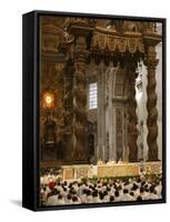 Easter Thursday Mass in St. Peter's Basilica, Vatican, Rome, Lazio, Italy, Europe-Godong-Framed Stretched Canvas