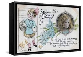 Easter Tidings, Greetings Card, C1923-null-Framed Stretched Canvas