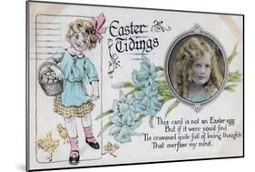 Easter Tidings, Greetings Card, C1923-null-Mounted Giclee Print