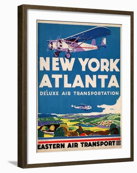 Eastern Air Transport - New York, Atlanta-null-Framed Art Print