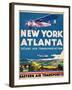 Eastern Air Transport - New York, Atlanta-null-Framed Art Print