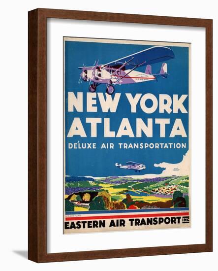 Eastern Air Transport - New York, Atlanta-null-Framed Art Print