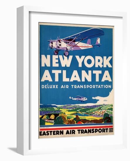 Eastern Air Transport - New York, Atlanta-null-Framed Art Print