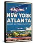 Eastern Air Transport - New York, Atlanta-null-Framed Stretched Canvas