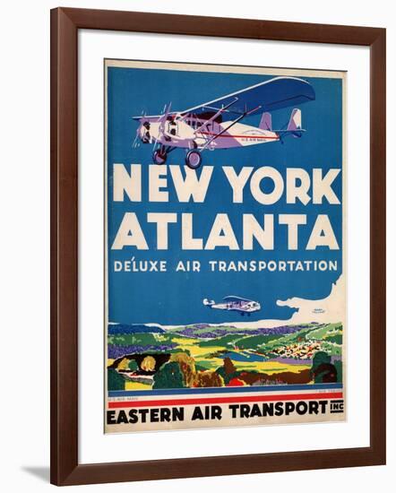 Eastern Air Transport - New York, Atlanta-null-Framed Art Print