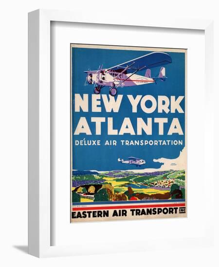 Eastern Air Transport - New York, Atlanta-null-Framed Art Print