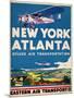 Eastern Air Transport - New York, Atlanta-null-Mounted Art Print
