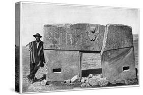 Eastern Aspect of the Monolithic Gate of Akapana, Tiahuanaco, Bolivia, 1901-null-Stretched Canvas