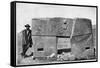 Eastern Aspect of the Monolithic Gate of Akapana, Tiahuanaco, Bolivia, 1901-null-Framed Stretched Canvas