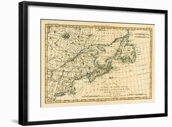 Eastern Canada, Newfoundland, Nova Scotia and St John Island, from 'Atlas De Toutes Les Parties…-Charles Marie Rigobert Bonne-Framed Giclee Print