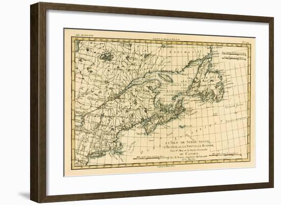 Eastern Canada, Newfoundland, Nova Scotia and St John Island, from 'Atlas De Toutes Les Parties…-Charles Marie Rigobert Bonne-Framed Giclee Print