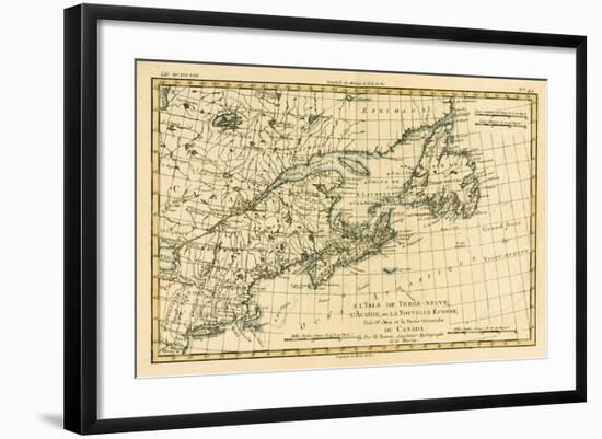 Eastern Canada, Newfoundland, Nova Scotia and St John Island, from 'Atlas De Toutes Les Parties…-Charles Marie Rigobert Bonne-Framed Giclee Print