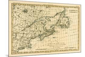 Eastern Canada, Newfoundland, Nova Scotia and St John Island, from 'Atlas De Toutes Les Parties…-Charles Marie Rigobert Bonne-Mounted Giclee Print