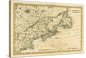 Eastern Canada, Newfoundland, Nova Scotia and St John Island, from 'Atlas De Toutes Les Parties…-Charles Marie Rigobert Bonne-Stretched Canvas