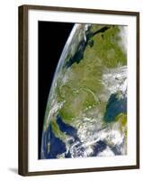 Eastern Europe is Mostly Cloud-Free-Stocktrek Images-Framed Photographic Print