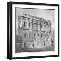 'Eastern Front of the Banqueting room, Whitehall', 1835, (1845)-John Jackson-Framed Giclee Print