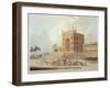 Eastern Gate of Jummah Musjid at Delhi, Oriental Scenery: Twenty Four Views in Hindoostan, 1795-Thomas & William Daniell-Framed Giclee Print