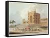 Eastern Gate of Jummah Musjid at Delhi, Oriental Scenery: Twenty Four Views in Hindoostan, 1795-Thomas & William Daniell-Framed Stretched Canvas