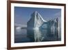 Eastern Greenland, Scoresbysund, aka Scoresby Sund, Bear Island, aka Bjorne Oer. Huge iceberg with -Cindy Miller Hopkins-Framed Photographic Print