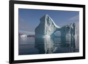 Eastern Greenland, Scoresbysund, aka Scoresby Sund, Bear Island, aka Bjorne Oer. Huge iceberg with -Cindy Miller Hopkins-Framed Photographic Print