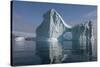 Eastern Greenland, Scoresbysund, aka Scoresby Sund, Bear Island, aka Bjorne Oer. Huge iceberg with -Cindy Miller Hopkins-Stretched Canvas