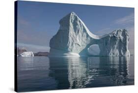 Eastern Greenland, Scoresbysund, aka Scoresby Sund, Bear Island, aka Bjorne Oer. Huge iceberg with -Cindy Miller Hopkins-Stretched Canvas