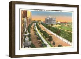 Eastern Parkway and Brooklyn Museum, New York City-null-Framed Art Print