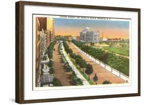 Eastern Parkway and Brooklyn Museum, New York City-null-Framed Art Print