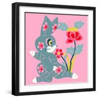 Eastern Pop Bunny-null-Framed Giclee Print