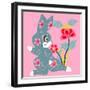 Eastern Pop Bunny-null-Framed Giclee Print