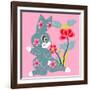 Eastern Pop Bunny-null-Framed Giclee Print