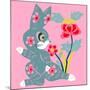 Eastern Pop Bunny-null-Mounted Giclee Print
