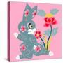 Eastern Pop Bunny-null-Stretched Canvas