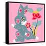 Eastern Pop Bunny-null-Framed Stretched Canvas