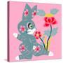 Eastern Pop Bunny-null-Stretched Canvas