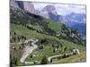 Eastern Road Below Gardena Pass, 2121M, Dolomites, Alto Adige, Italy-Richard Nebesky-Mounted Photographic Print